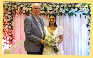 Braut und Trauzeuge Dieter Poppe